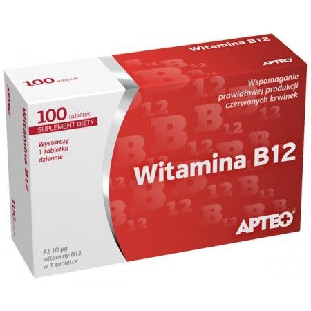 Witamina B12 APTEO, 100 tabletek nerwy