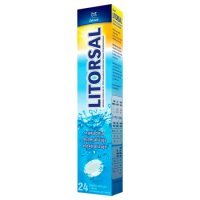 Zdrovit Litorsal, 24 tabletki musujące o smaku cytrynowo-miętowym odwodnienie senior elektrolity