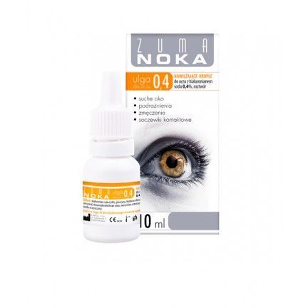 Zuma Noka, krople do oczu z kwasem hialuronowym, 0,4%, 10 ml nawilżające